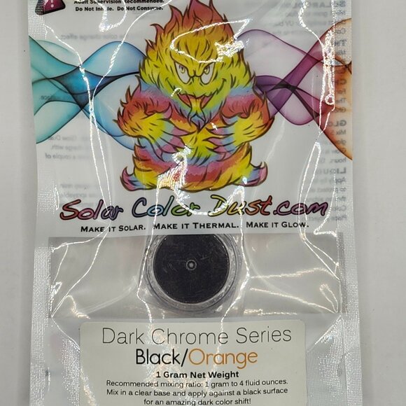 Black/Orange New, Unopened Solar Color Dust Dark Crome Series 1 Gram - Picture 1 of 2